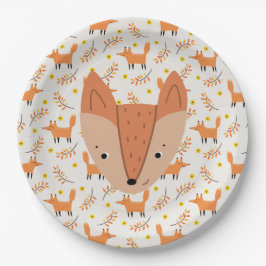 Waldtiere Boho Design Fox Pappteller