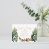 Waldtiere | Book for Baby Insert Card | Wh Platzkarte (Stehend Vorderseite)