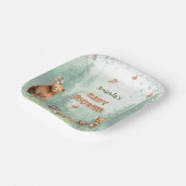 Waldtiere Botanische Babydusche Pappteller (Gewinkelt)