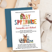 Waldtiere Boy Baby Sprinkle Niedlich Forest Einladung