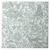 Waldtiere bringen grünes Weiß-Hirschfockchen-Kanin Fliese (Vorderseite)