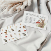 Waldtiere Bücher für Babydusche Begleitkarte