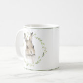 Waldtiere Bunny Greenery Wasserfarbe Niedlich Kaffeetasse (Vorderseite Links)