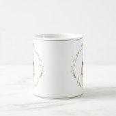 Waldtiere Bunny Greenery Wasserfarbe Niedlich Kaffeetasse (Mittel)