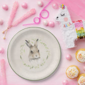 Waldtiere Bunny Rabbit Greenerity Baby Shower Pappteller (Party)