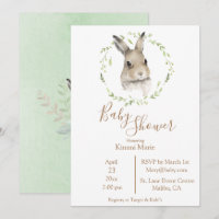 Waldtiere Bunny Rabbit Script Watercolor Baby