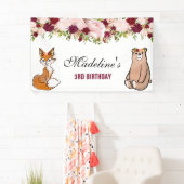 Waldtiere Burgund & Pink Floral Banner (Insitu)