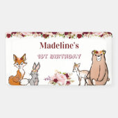 Waldtiere Burgundy & Pink Banner (Horizontal)