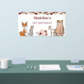 Waldtiere Burgundy & Pink Banner (Messe)