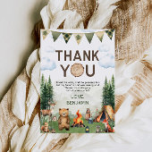 Waldtiere Camping Geburtstag Dankeskarte