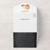 Waldtiere Chalkboard Babydusche All In One Einladung (Außenbereich)