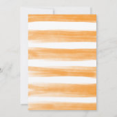 Waldtiere Citrus Orange Babydusche per Post Einladung (Rückseite)