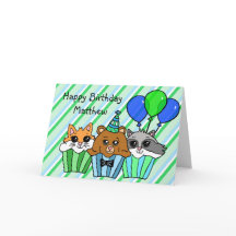 Waldtiere Cupcakes, Fox, Raccoon und Bär