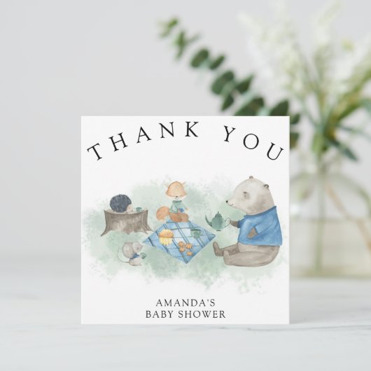 Waldtiere - Danke (Stehend Vorderseite)