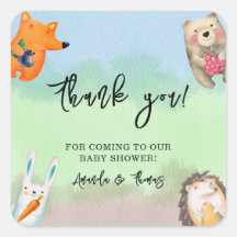 Waldtiere - Danke, Baby Dusche