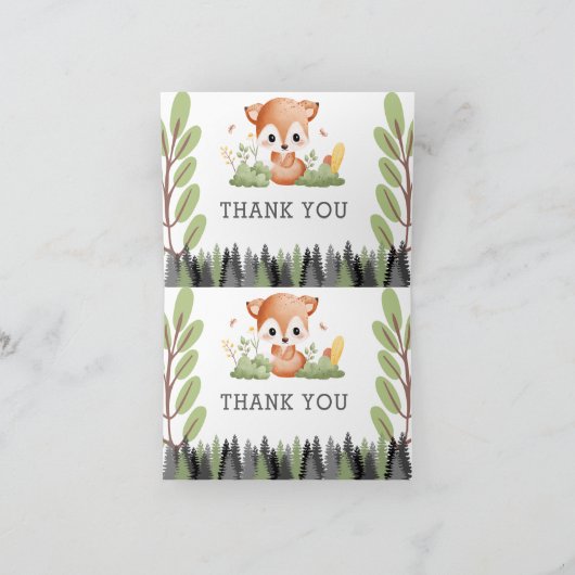 Waldtiere Dankeskarte (Innenseite)