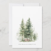 Waldtiere | Das Mädchen! Babyparty Einladung (Rückseite)