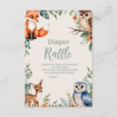 Waldtiere Diapper Raffle Begleitkarte (Vorderseite)