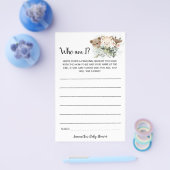 Waldtiere, die ich bin Baby Showspielkarte Flyer (Einzeln)