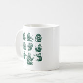 Waldtiere, die Musik spielen Kaffeetasse (Vorderseite Links)