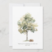 Waldtiere, die wir frühzeitig abwarten können dankeskarte (Rückseite)