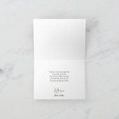 Waldtiere, die wir frühzeitig abwarten können dankeskarte (Innenseite)