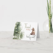 Waldtiere, die wir frühzeitig abwarten können dankeskarte (Vorderseite)