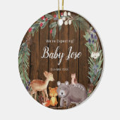 Waldtiere, die wir von den Eltern erwarten Keramik Ornament (Links)