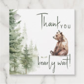 Waldtiere, die wir vorher abwarten können. Danke Geschenkanhänger (Vorderseite)