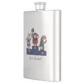 Waldtiere Du bist der Beste! Geschenk-Podium-Kunst Flachmann (Links)
