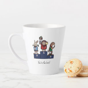 Waldtiere Du bist der Beste! Geschenk Podium Kunst Milchtasse