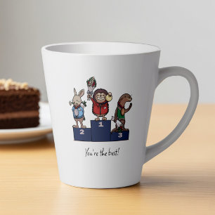 Waldtiere Du bist der Beste! Geschenk Podium Kunst Milchtasse