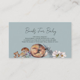 Waldtiere Dusty Blue Babyparty Begleitkarte