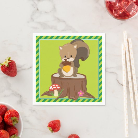 Waldtiere | Eichhörnchen Serviette (Beispiel)