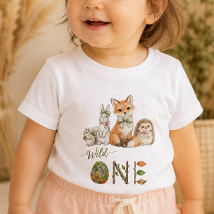 Waldtiere Ein Baby 1. Geburtstags-Shirt T-shirt
