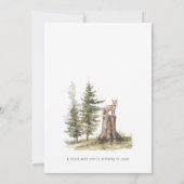 Waldtiere | Ein Junge! Babyparty Einladung (Rückseite)