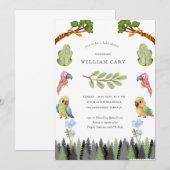 Waldtiere Einladung (Vorne/Hinten)