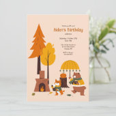 Waldtiere erwärmen sich einladung (Stehend Vorderseite)