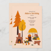 Waldtiere erwärmen sich einladung (Vorne/Hinten)