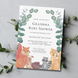 Waldtiere Eukalyptus Grandma Baby Showroom Einladung