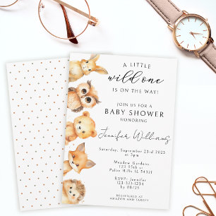 Waldtiere fallen Babydusche Einladung