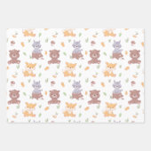 Waldtiere fallen geschenkpapier set (Vorderseite 3)