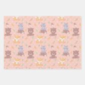 Waldtiere fallen geschenkpapier set (Vorderseite 3)