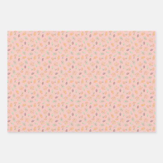 Waldtiere fallen geschenkpapier set (Vorderseite)