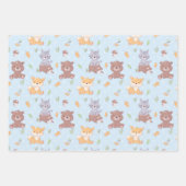 Waldtiere fallen geschenkpapier set (Vorderseite 3)