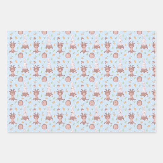 Waldtiere fallen geschenkpapier set (Vorderseite 2)