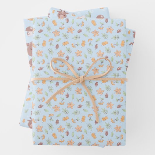 Waldtiere fallen geschenkpapier set (Beispiel)