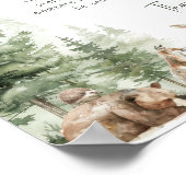 Waldtiere Familientraditionen unterzeichnen Poster (Ecke)