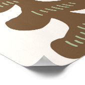 Waldtiere: farbenfroher Hintergrund des Herbstes. Poster (Ecke)