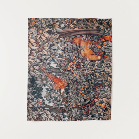 WALDTIERE Fasan, Rotfuchs, Graublüter Wandteppich (Vorderseite)